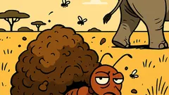 Banc: O furnică se plimbă prin savană...